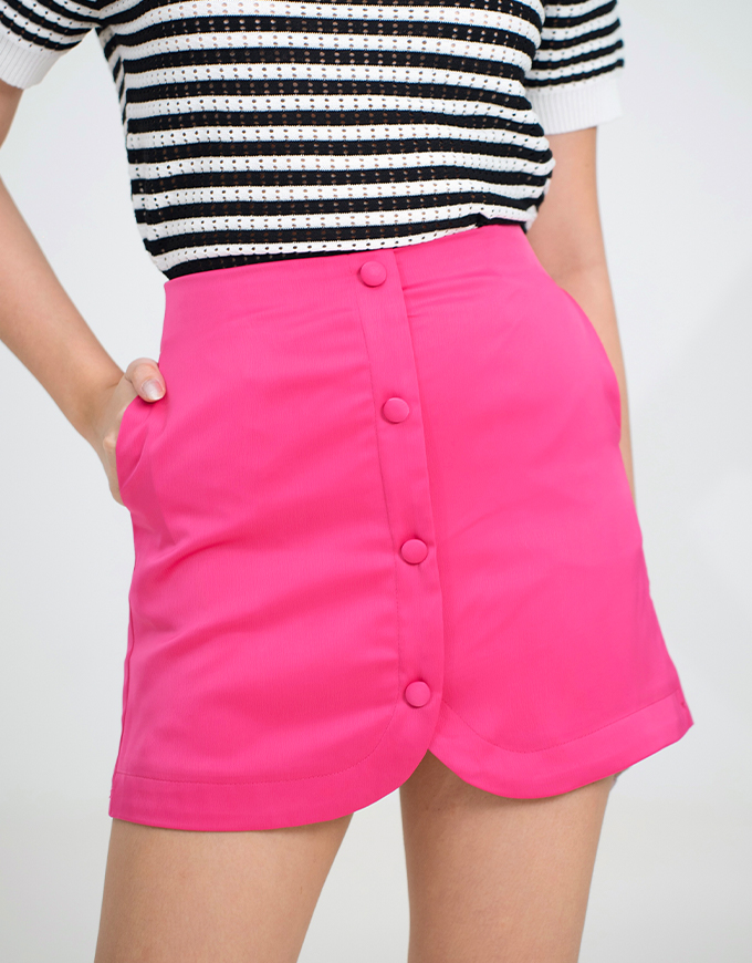 Aria Long Skirt - Gold Wool Silk