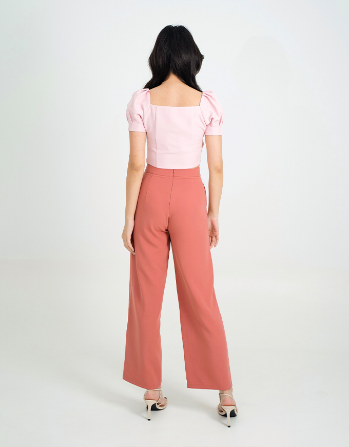 Wynter Wide Leg Pants - Eightiin Fashion (1378265-H)